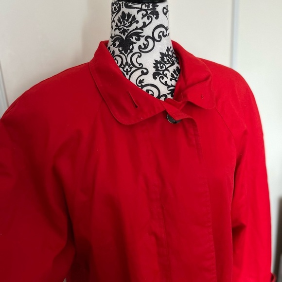 London Fog Red Trench Coat - Picture 4 of 16